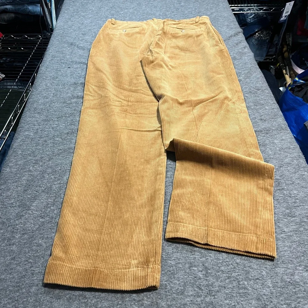 Polo Ralph Lauren Ethan Pant Mens 32x32 Tan Corduroy Straight Leg Cotton Trouser